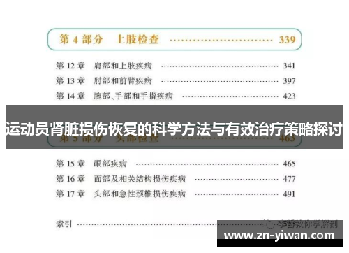 运动员肾脏损伤恢复的科学方法与有效治疗策略探讨